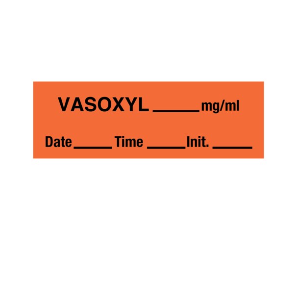 Tape, Vasoxyl 1/2" x 500" Orange w/Black